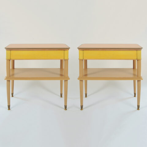 Pair Italian Painted Bedsides 01