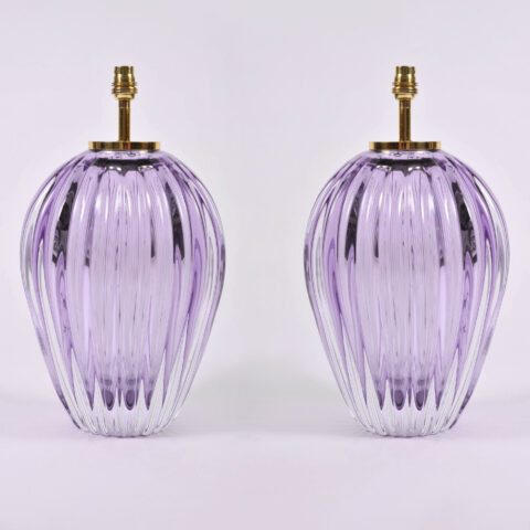 Pair Purple Vase Lamps 02