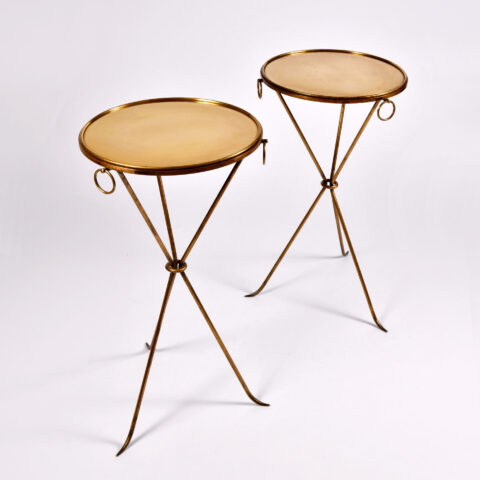 Pair Gueridons Bronze Tables 01