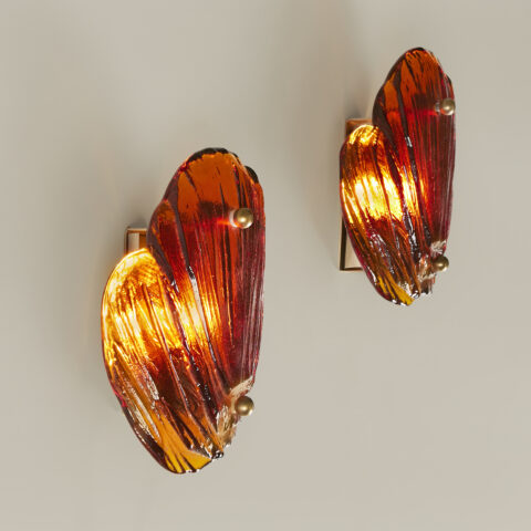 Swedish Amber Wall Lights Valerie Wade 21 068 V1