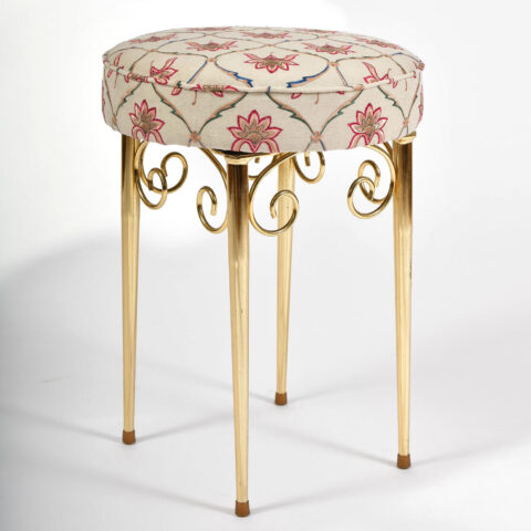 Brass Dressing Table Stool 01