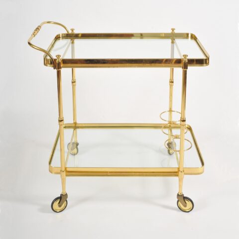 Valerie Wade Ams656 1950S Italian Brass Drinks Trolley 01