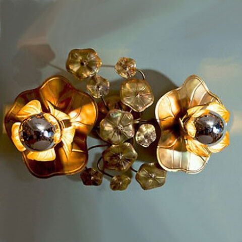 Valerie Wade Lw090 Double Lotus Flower Wall Light 01