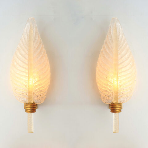 Valerie Wade Lw608 Pair 1950S Italian Leaf Wall Lights 01