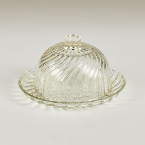 Vintage Glass Cheese Dish Valerie Wade 23 234 V1