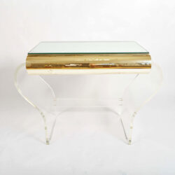 The image for 1950S American Lucite Dressing Table Gold Front 04