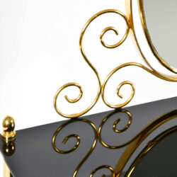 The image for Black Glass And Brass Dressing Table 07