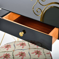 The image for Black Glass And Brass Dressing Table 08