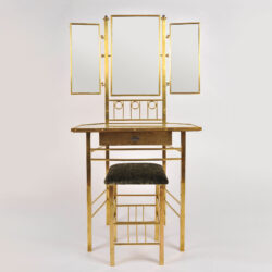 The image for Brass Dressing Table And Stool 01 Vw