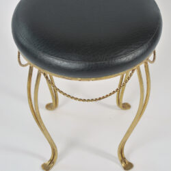 The image for Brass Stool Leather Seat 03