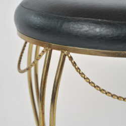 The image for Brass Stool Leather Seat 04