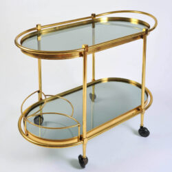 The image for Brass Trolley Smoked Glass 02