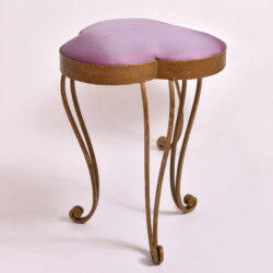 The image for Brass Stool Purple Velvet 01