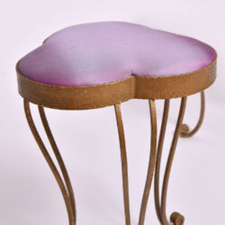 The image for Brass Stool Purple Velvet 02