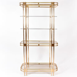 The image for Hollywood Regency Brass Shelves 01