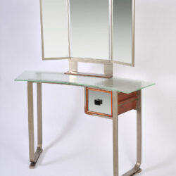 The image for Italian Glass Chrome Dressing Table 03Ajpg