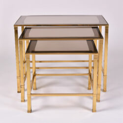 The image for Italian Nest Brass Side Tables 01