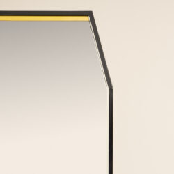 The image for Italian Black Octagonal Floor Mirror 0312