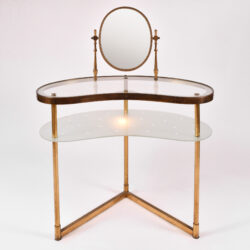 The image for Italian Dressing Table Oval Mirror 01