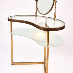 The image for Italian Dressing Table Oval Mirror 02