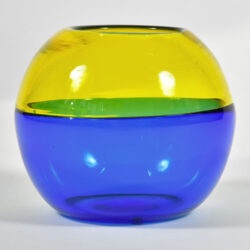 The image for Murano Blue And Yellow Vase 01