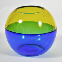 The image for Murano Blue And Yellow Vase 02