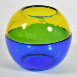 The image for Murano Blue And Yellow Vase 03