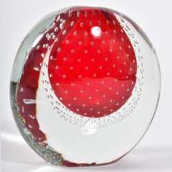 The image for Murano Red Bubble Vase 02