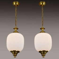 The image for Pair 1950S Italian Brass Pendants 01