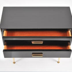 The image for Pair Black Lacquer Bedsides –7