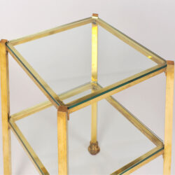 The image for Pair Brass Side Tables 05