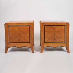 The image for Pair Burr Walnut Bedside Tables 001 Vw