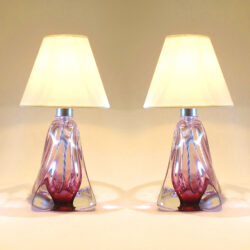 The image for Pair Cranberry Lamps 01