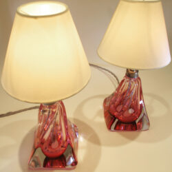 The image for Pair Cranberry Lamps 02