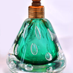 The image for Pair Emerald Green Murano Lamps 02