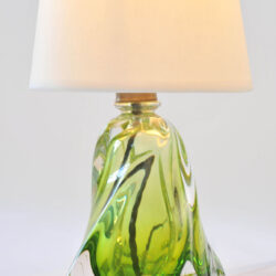 The image for Pair Green Glasss Lamps 03