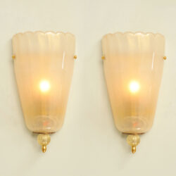 The image for Pair Italian Murano Wall Lights 01