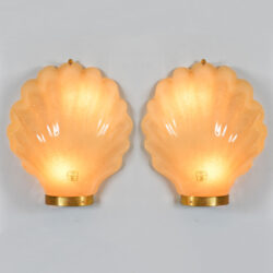 The image for Pair Italian Shell Wall Lights 01