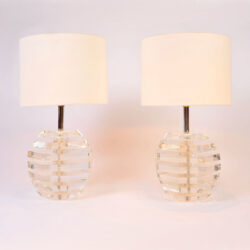 The image for Pair Lucite Ball Lamps 01