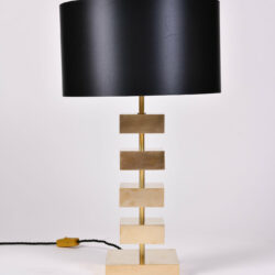 luigi brass lamps pair table stacked