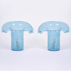 The image for Pair Organic Glass Lamps Unlit 01