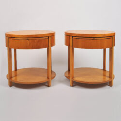 The image for Pair Oval Bedside Tables 001 Vw