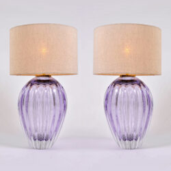 The image for Pair Purple Vase Lamps 01