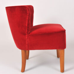 The image for Pair Red Velvet Chairs 04