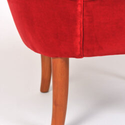 The image for Pair Red Velvet Chairs 06