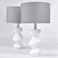 The image for Pair Savoy Lamps Natural Plaster 01
