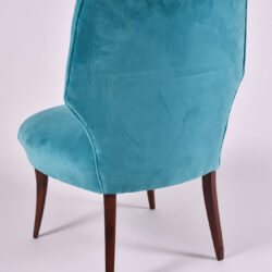 The image for Pair Turquoise Velvet Chairs 05