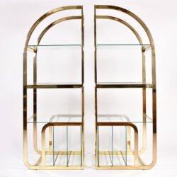 The image for Pair Us Brass Display Shelves 01
