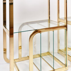 The image for Pair Us Brass Display Shelves 04