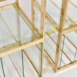 The image for Pair Us Brass Display Shelves 05